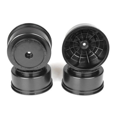 DE Racing Borrego Short Course Wheels +3mm offset Asscociated (SC5m, SC6.1, SC6.2, SC10) Black DER-BS4-AB image 0