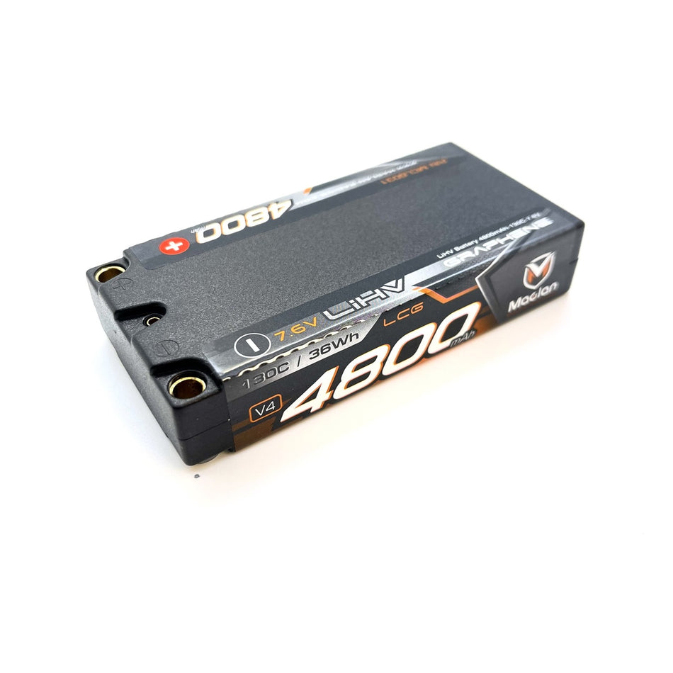 Maclan Racing V4 Graphene 4800mah 130c HV 2s Low Profile Shorty Lipo MCL6031 image 0