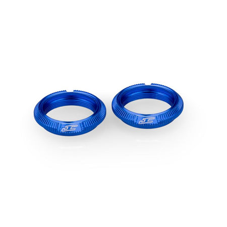 JConcepts Team Associated Fin Aluminum 13mm Shock Collars (2pc) Blue 27021 JCO27021 image 0