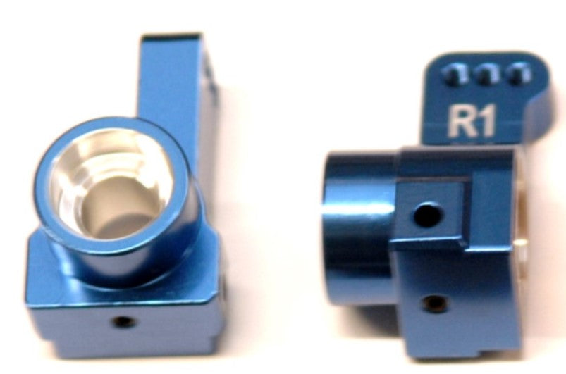 ST Racing Concepts Associated DR10 Aluminum Rear Hub Carriers Blue (2pc) 1° Toe image 0