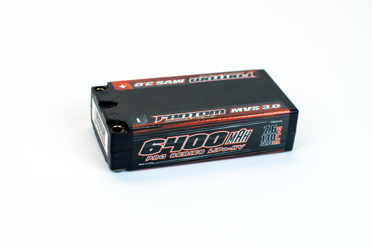 Fantom MVS 3.0 6400mah 150C 7.6v HV Graphene LiHV Shorty Lipo Battery FAN25124 FAN25105 image 0