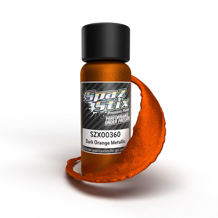 Spaz Stix Dark Orange Metallic Airbrush Ready Paint 2oz Bottle SZX00360 00360 image 0
