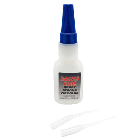 Racers Edge Crazy Strong Tire Glue MEDIUM 20g w/Pin Cap and Tips RCE5151 5151 image 0