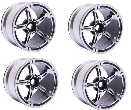 Aluminum 2.2" 5- Spoke Beadlock Wheels Rims 1/10 RC Axial SCX10 Wraith TRX4 KM2 image 0