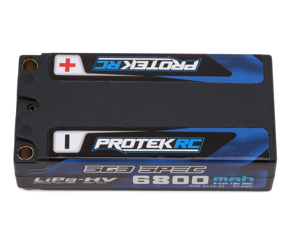 ProTek 6800mah 7.6v 150c 2s SG3 Si-Graphene Shorty Lipo Battery 5114-26