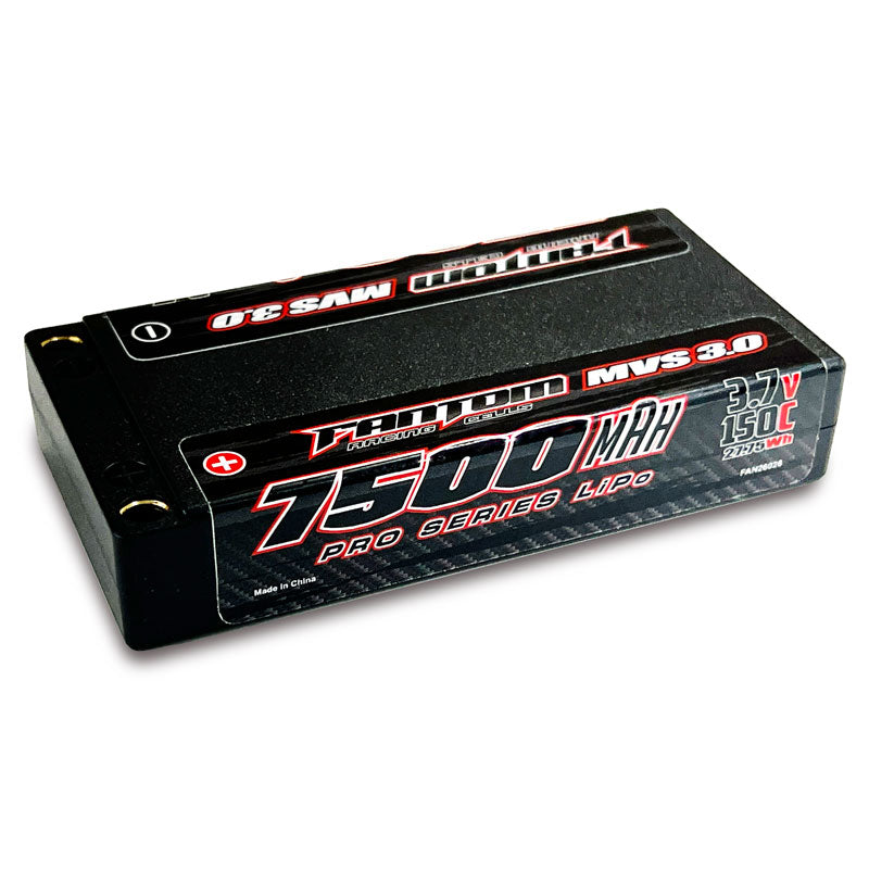 Fantom MVS 3.0 7500mah 150c 3.7v 1 cell (1s) Silicon Graphene Lipo Battery image 0