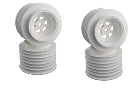 DE Racing Gambler Rear Sprint Wheels with 12mm Hex AE (Associated) -TLR White DER-GSR-AW image 0