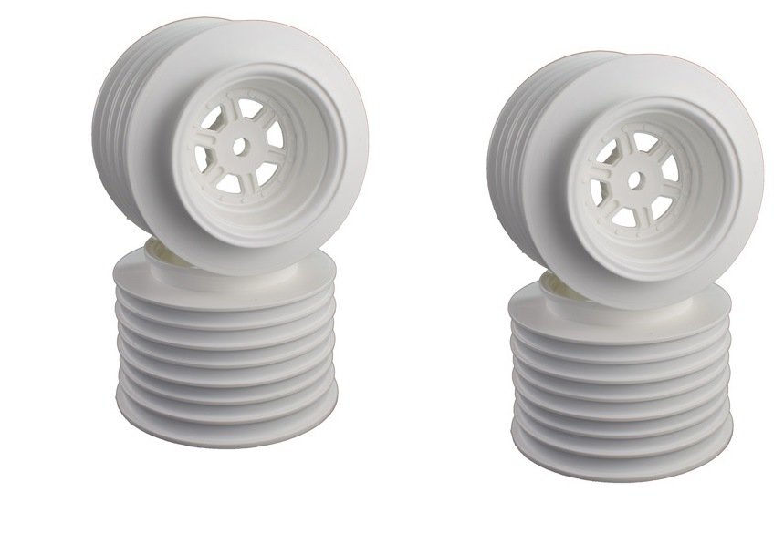 DE Racing Gambler Rear Sprint Wheels with 12mm Hex AE (Associated) -TLR White DER-GSR-AW image 0