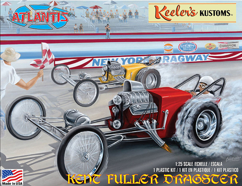 Atlantis 1/25 Keelers Kustoms Kent Fuller Dragster Plastic Model Kit 13103