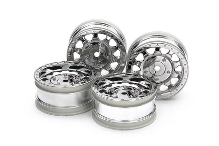 Tamiya BBX Chrome Plated Wheels (Set of 4) 26mm Width Offset +2mm 51715 image 0