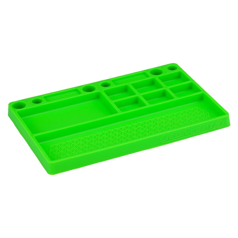 Jconcepts Rubber Parts Tray Green for 1/10 and 1/8 Vehicles 25505 image 0