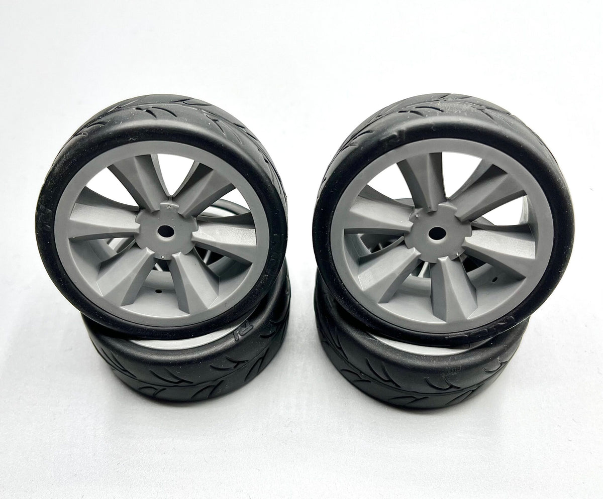 Gravity RC Belted USGT Tires Mounted on Grey Edge Wheels Set of 4 GRC123 image 0