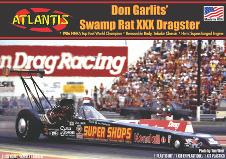 Atlantis 1/25 Don Garlits Swamp Rat XXX Dragster Plastic Model Kit H7152 image 0
