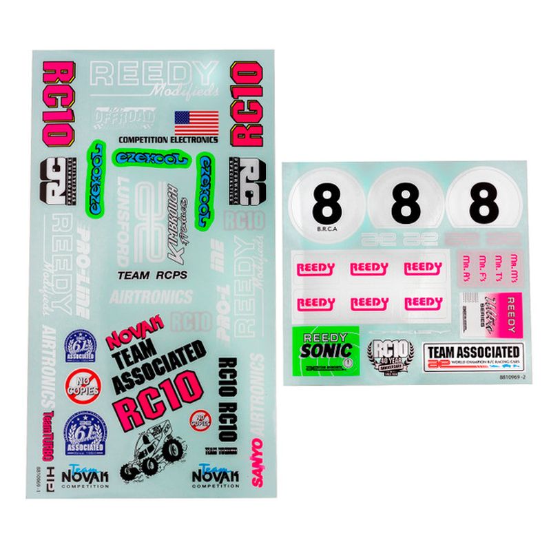 Team Associated RC10 BK Kinwald Buggy Decal Sheets ASC6757 6757