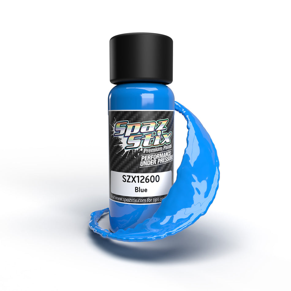 Spaz Stix Solid Blue Airbrush Ready Paint 2oz Bottle SZX12600 12600 image 0