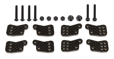 Team Associated FT Rear Hub Tower Set Carbon Fiber RC8B4.1 RC8B4.1e 81649 ASC81649 image 0