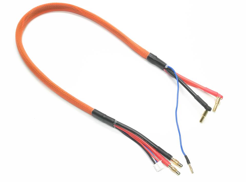 24in (2 foot) 1s &amp; 2s LiPo Charging Cable Leads - Harness 4mm/5mm Bullets (Colors) image 4