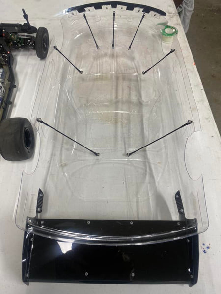 Bucher's Braces For Drag Car Body Front Bumper 3 Piece Set image 1