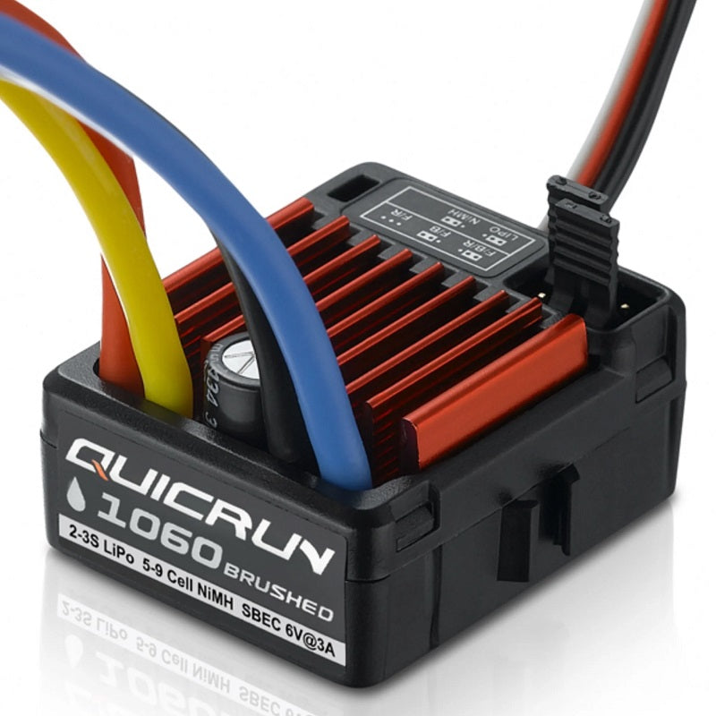 Hobbywing Quicrun 1060 Brushed ESC w/Deans Connector 2s-3s 30120203 image 0