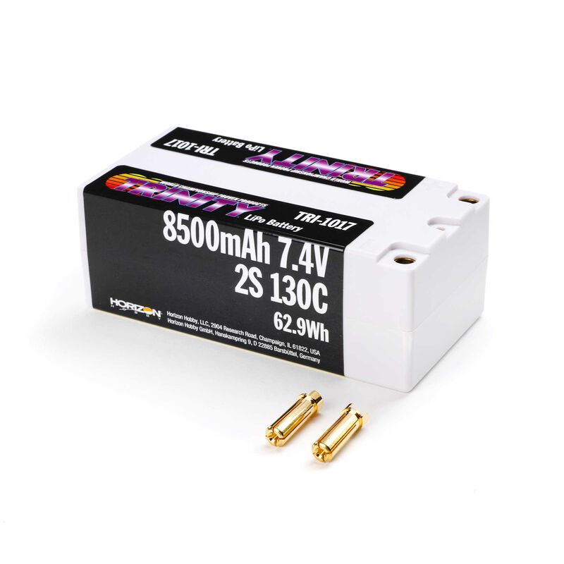 Trinity 8500mAh 2S 130C 7.4v Fat Shorty LiPo Battery TRI-1017 image 0