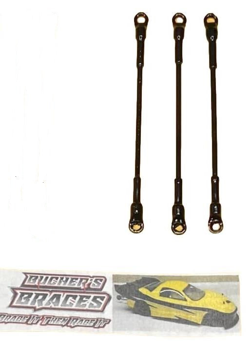 Bucher's Braces For Drag Car Body Front Bumper 3 Piece Set image 0