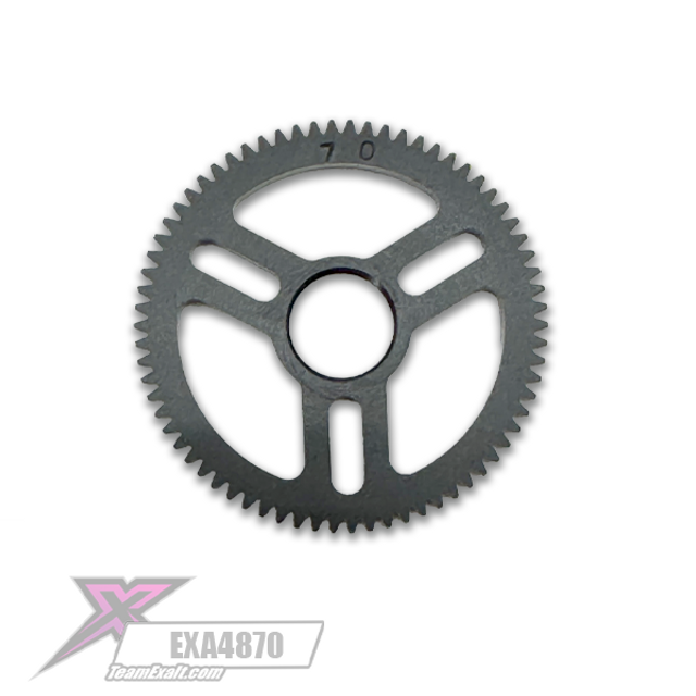 Team Exalt X-tra Light-Speed Machined Delrin 70t (Tooth) 48p Spur Gear EXA4870 image 0