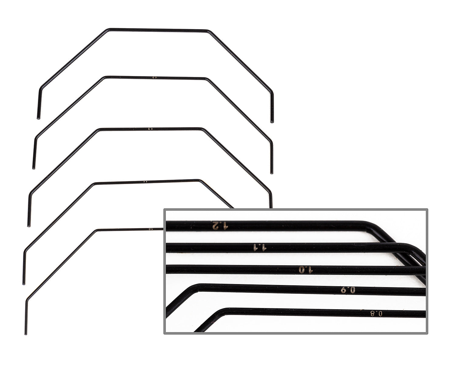 Team Associated B7 &amp; B7d Rear Anti-Roll Bar Set of 5 (different sizes) 92458 image 0