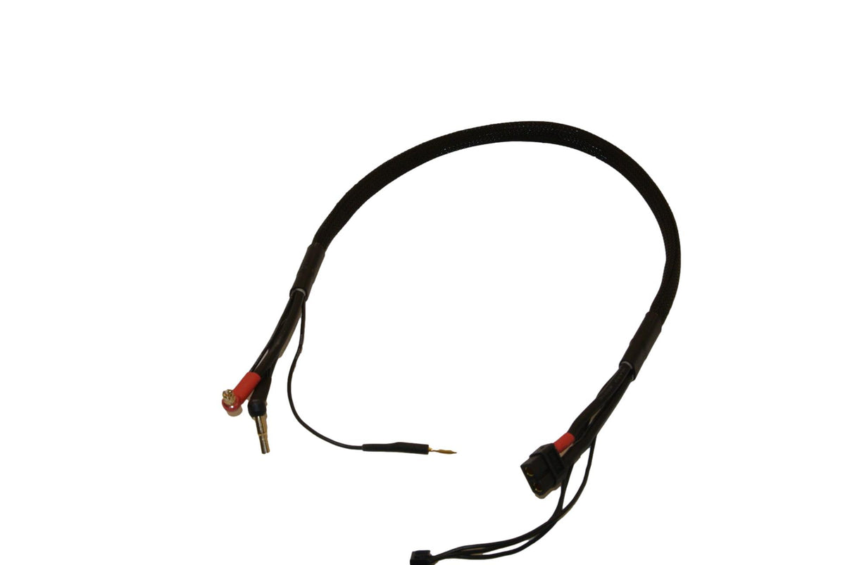 24in (2 foot) 2s LiPo Charging Cable Leads Harness XT60 to 4mm/5mm Bullets - Black image