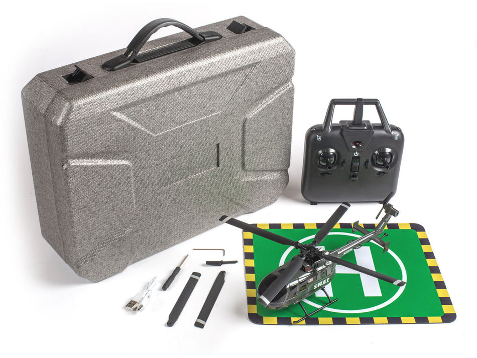 Rage RC Hero-Copter 4 Blade RTF Helicopter SWAT w/carry case RGR6053 image 0