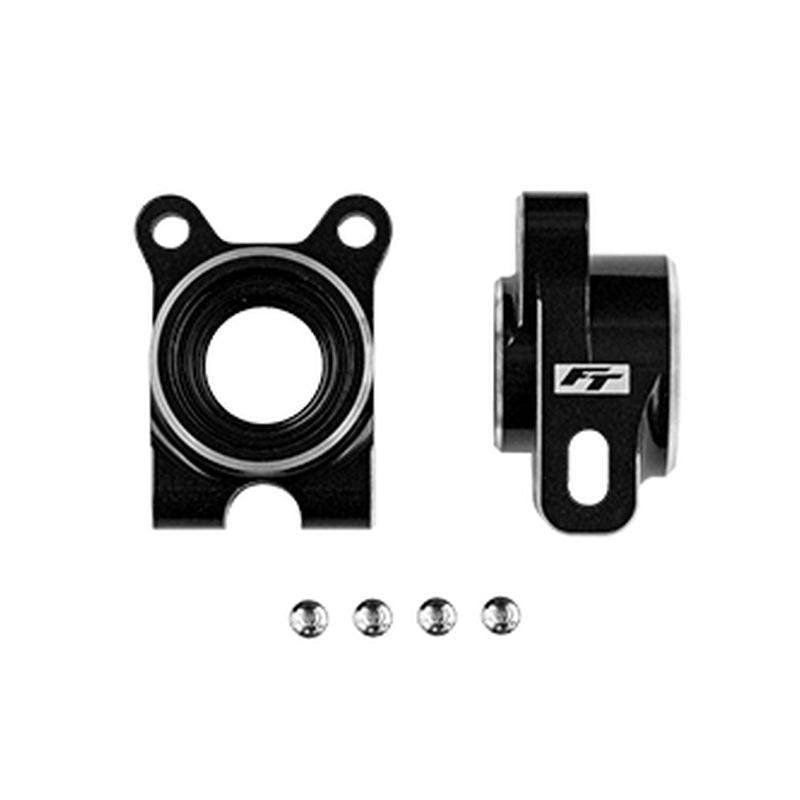 Team Associated B7 FT Aluminum Rear Hubs,-4 Offset Black B7D B84 T7 SC7 92563