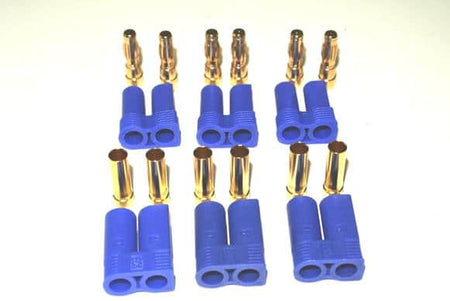 3 Pair EC5 Banana Plug Female Male Bullet Gold Connector RC ESC LIPO Battery image 0
