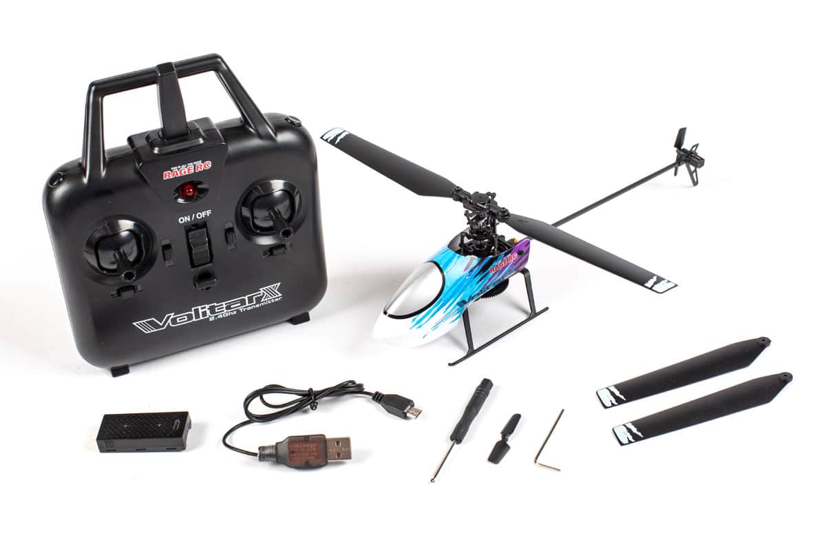 Rage RC Volitar X RTF Micro Heli with Blue/Purple Canopy 6002 image 0