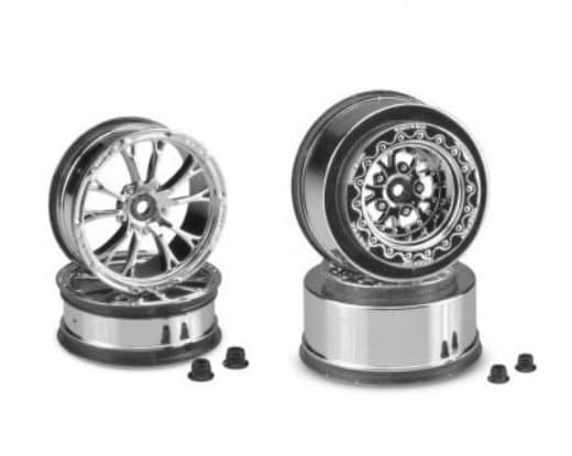 CHROME Jconcepts Tactic Set 4 Drag Front Rear Wheels 12mm Hex JCO3399C JCO3400C image 0