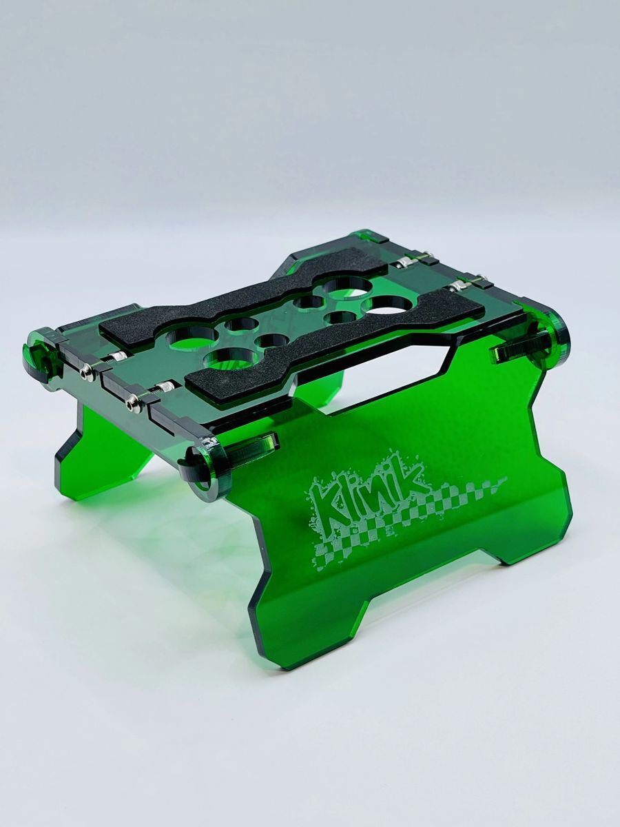Klinik RC Folding RC Car Stand for 1/18 and 1/10 Scale Cars/Trucks Green image 0