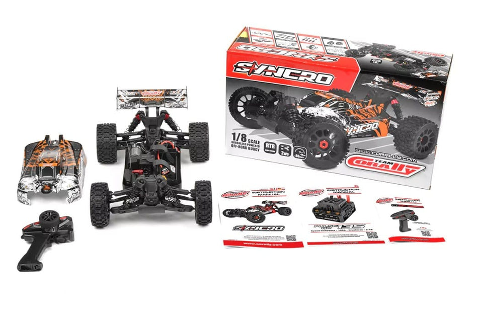 Team Corally Syncro 2WD 1/8 3-4S Brushless Off Road Buggy RTR Orange 00289-O image 0