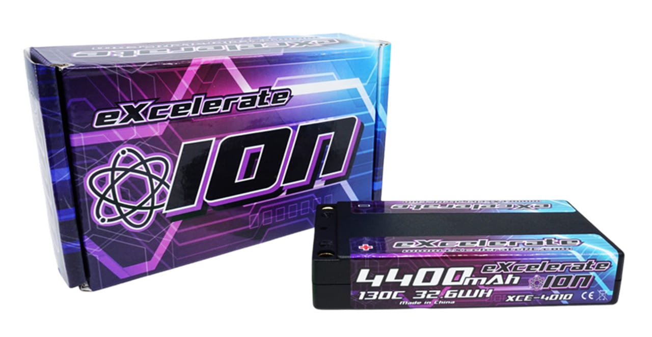 Excelerate ION 2S 130C Hardcase LiPO 7.4V/4400mAh Shorty Ultra Low CG XCE-4010 image 0