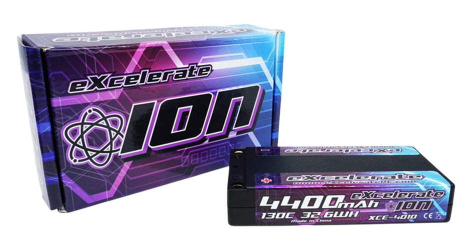 Excelerate ION 2S 130C Hardcase LiPO 7.4V/4400mAh Shorty Ultra Low CG XCE-4010 image 0