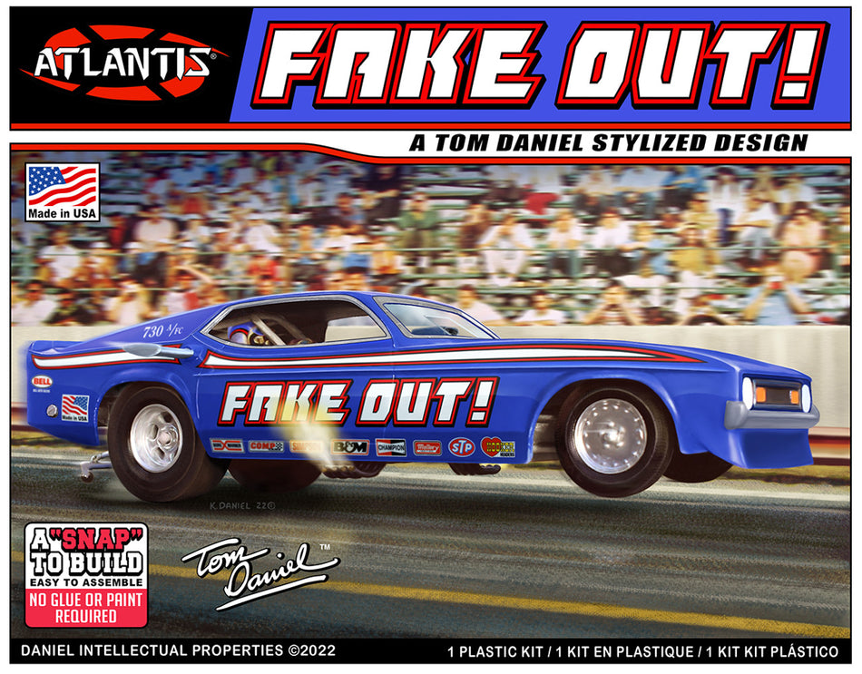 Atlantis 1/32 Scale Snap Tom Daniel Fake Out Funny Car Plastic Model Kit M8275 image 0