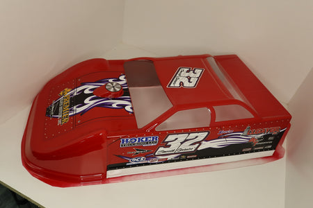 New Custom Painted and Wrapped 1/10 Dirt Late Model Oval Body image 0