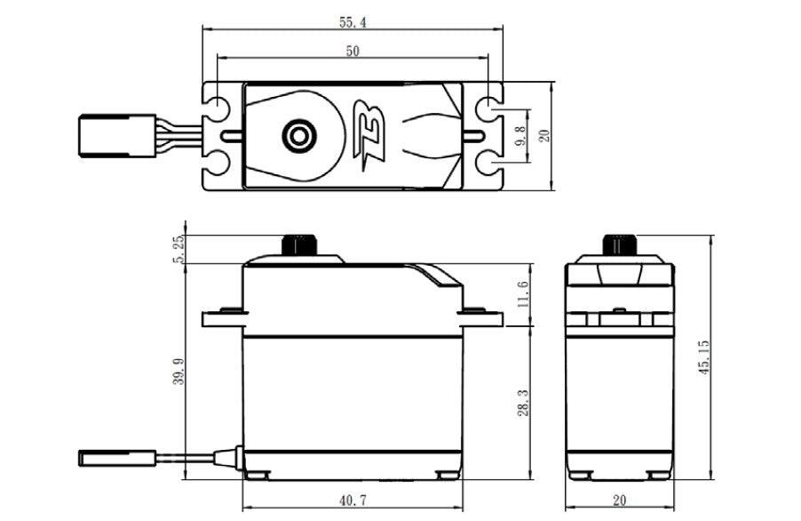 Savox Budget B-08KG Standard Metal Gear Analog Servo SAVB08KG image 1
