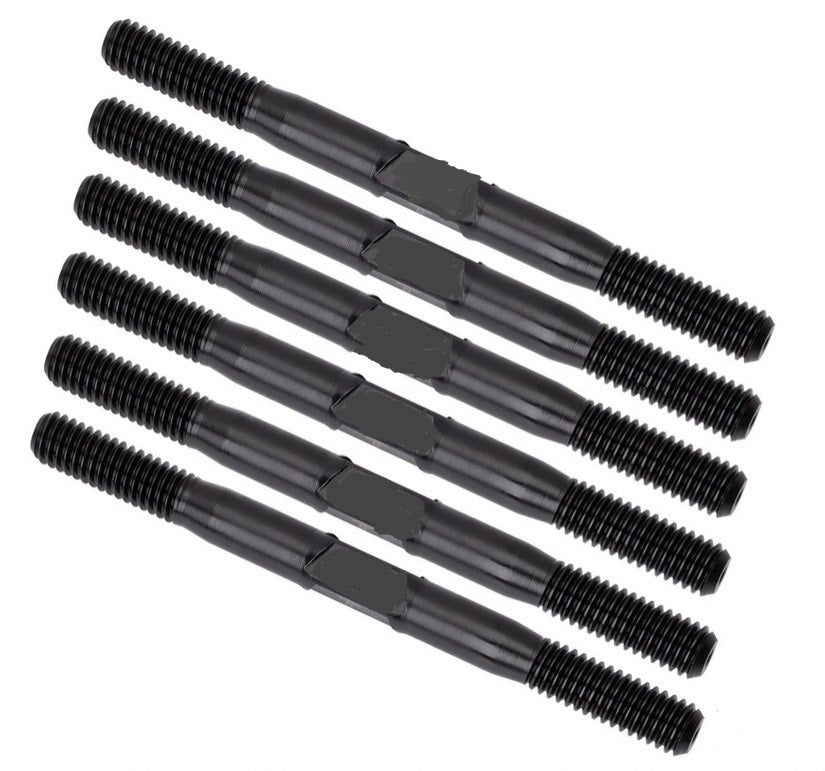 Black Titanium Turnbuckle Set of 6 for Associated B7 &amp; B7d Buggy from Rotor Ron image 0