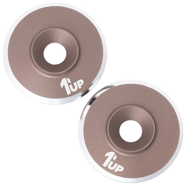 1UP Aluminum LowPro (Low Profile) Wing Washers M3 Gunmetal Shine 2pcs 820921 image 0