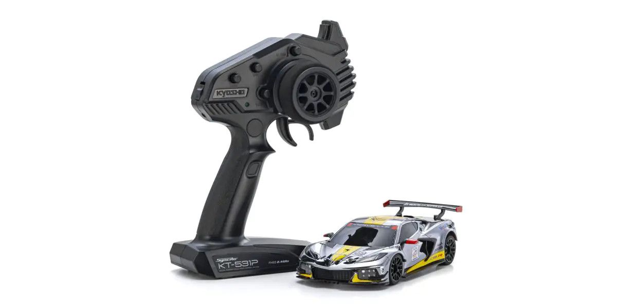 Kyosho Mini-Z MR-04 readyset Corvette C8.R Chrome 20th Anniversary 32356CRY image 0