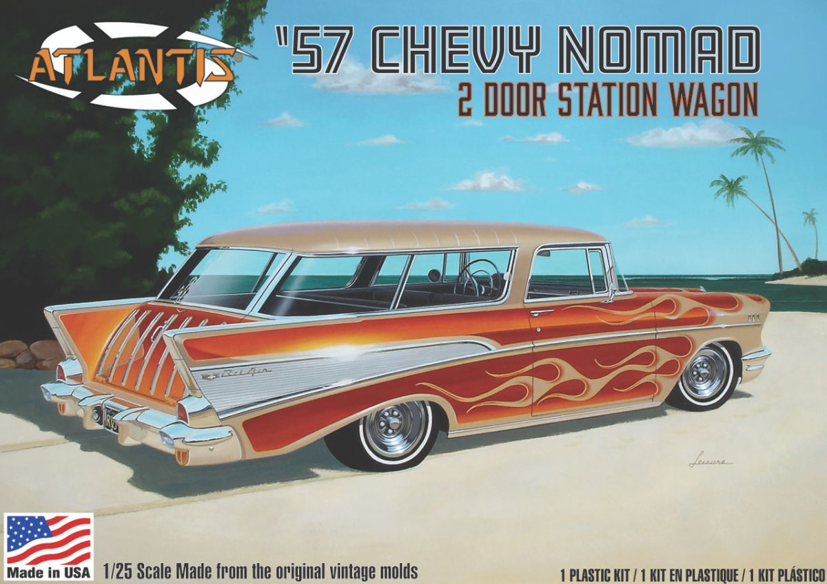Atlantis 1/25 1957 Chevy Nomad Belair Model Plastic Model Kit H1260 image 0