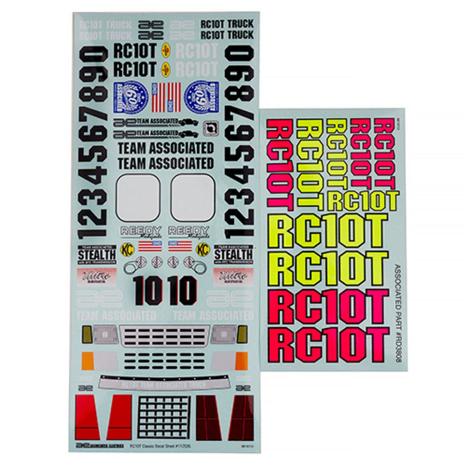 Team Associated RC10T Decal Sheet ASC7860 7860 image 0