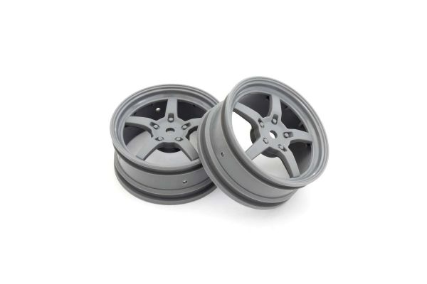 Kyosho Fazer 5 Spoke Racing Wheel Gray (2pc) FAH705GY image 0