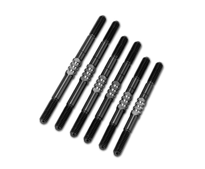 Jconcepts XRAY XB4 2024 Fin 3.5mm Titanium Turnbuckle Set 6 Stealth Black 27242 image 0