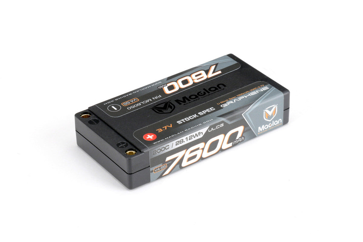 Maclan Graphene V4-SS Stock Spec 7600mah 200c 1s Shorty Lipo Battery MCL6050 image 0