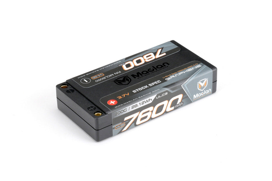 Maclan Graphene V4-SS Stock Spec 7600mah 200c 1s Shorty Lipo Battery MCL6050 image 0