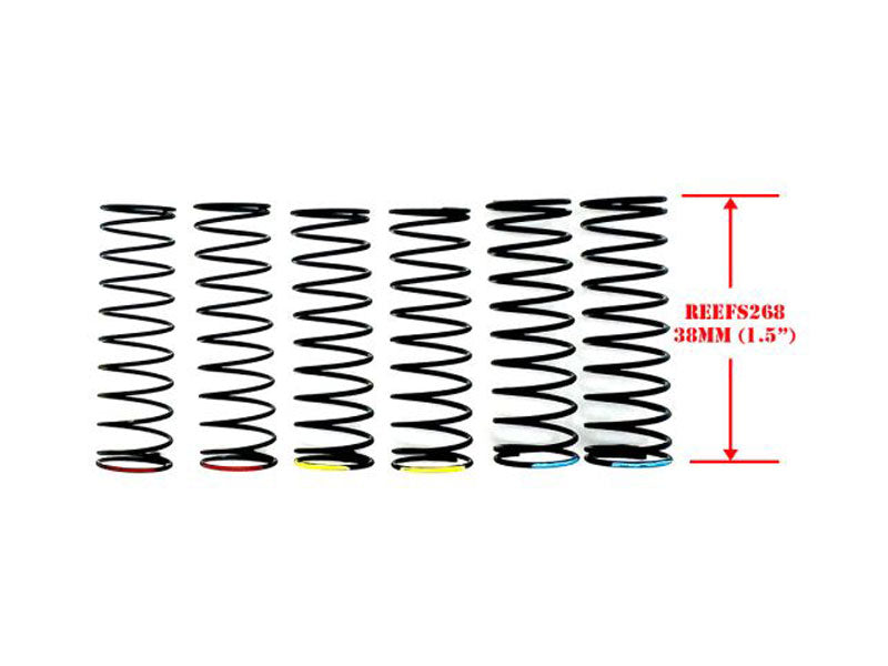 REEFS RC XP Long Shocks Spring Set of 6 (2 Soft, 2 Medium, 2 Firm) REEFS268